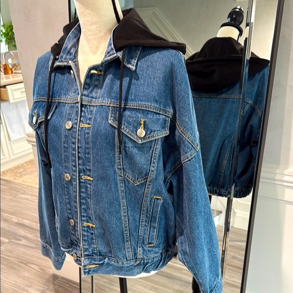 Denim Hooded Jacket - Picture 1 of 10
